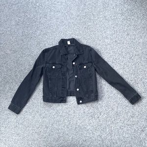 Black denim jean jacket | H&M